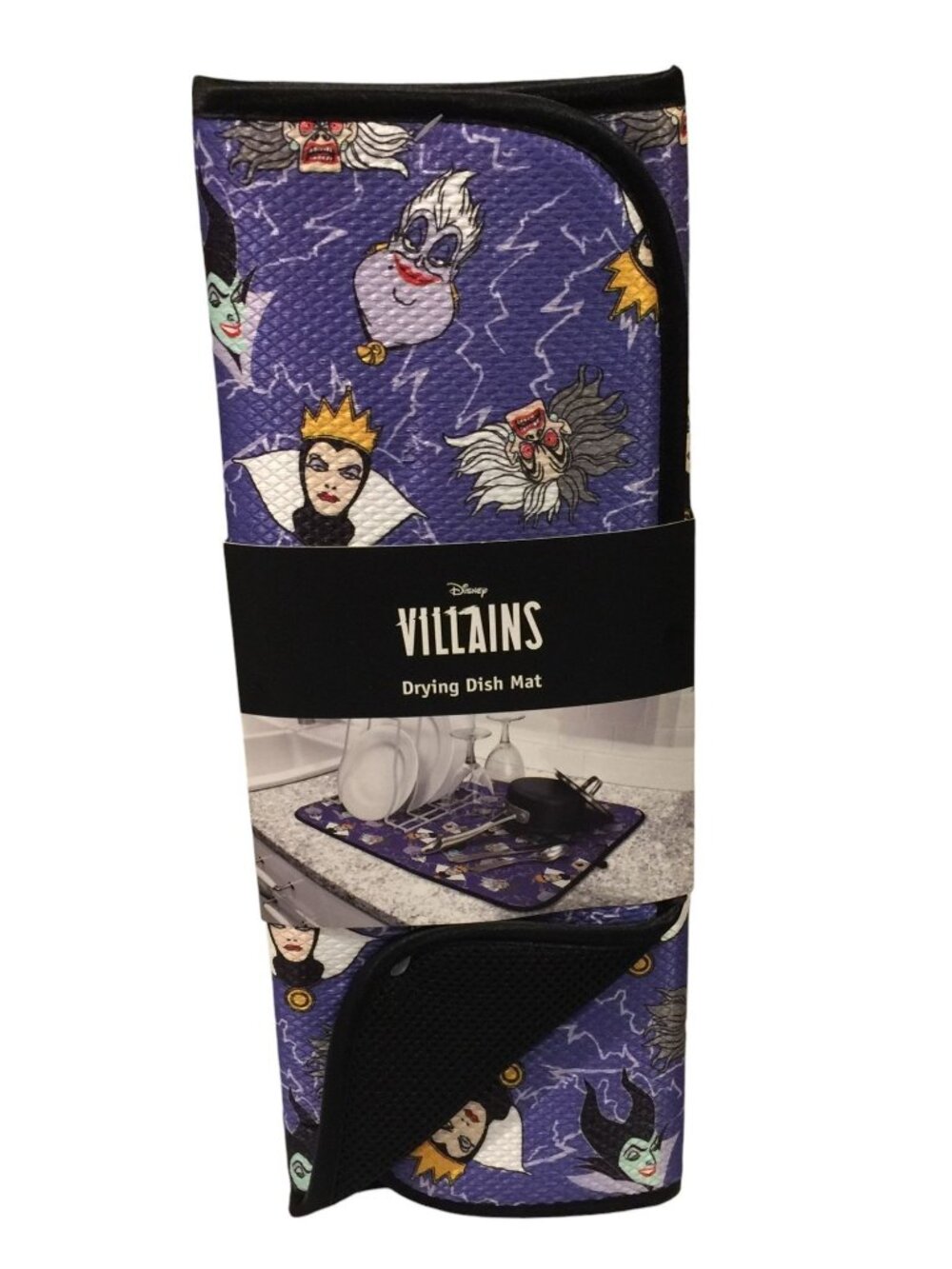Disney Villains Drying Dish Mat Ursula Maleficent Evil Queen Cruella Queen of He